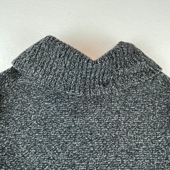 TNA Aritzia Black & White Wool Shawl Collar Zip Up Telluride Sweater Cardigan L - Picture 8 of 12